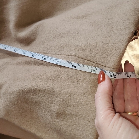 Vintage Penney's Union Made Austelle Fur Collar Scarf Pockets Long Sz. L Coat - Picture 15 of 16